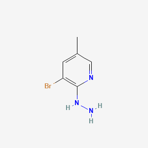 molecular formula C6H8BrN3 B567116 (3-Bromo-5-methylpyridin-2-yl)hydrazine CAS No. 1289007-61-9