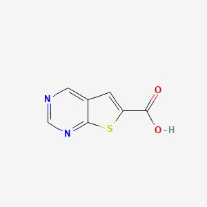 molecular formula C7H4N2O2S B567117 Thieno[2,3-d]pyrimidine-6-carboxylic acid CAS No. 1337882-43-5