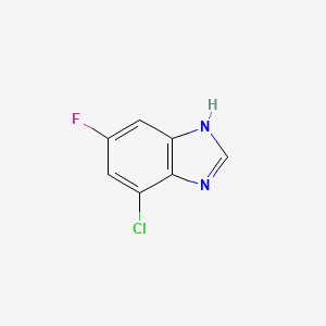 molecular formula C7H4ClFN2 B567119 4-Chloro-6-fluoro-1H-benzo[d]imidazole CAS No. 1314092-05-1