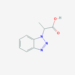molecular formula C9H9N3O2 B056712 2-Benzotriazol-1-yl-propionic acid CAS No. 4144-65-4