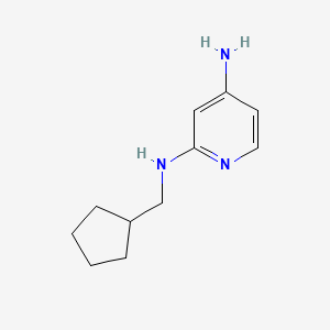 molecular formula C11H17N3 B567121 N2-(cyclopentylmethyl)pyridine-2,4-diamine CAS No. 1248630-89-8