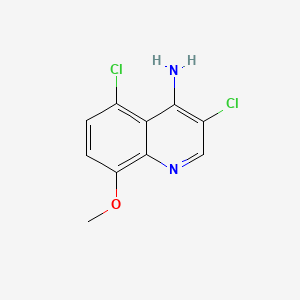 molecular formula C10H8Cl2N2O B567123 3,5-Dichloro-8-methoxyquinolin-4-amine CAS No. 1208629-77-9