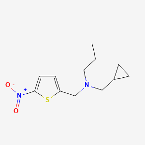 molecular formula C12H18N2O2S B5671241 N-(cyclopropylmethyl)-N-[(5-nitrothiophen-2-yl)methyl]propan-1-amine 