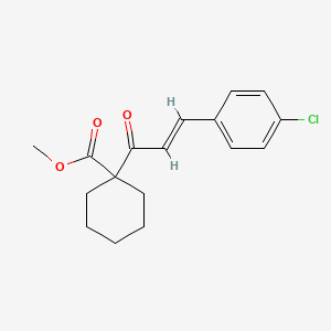 molecular formula C17H19ClO3 B5671249 Methyl 1-[(2E)-3-(4-chlorophenyl)prop-2-enoyl]cyclohexane-1-carboxylate 