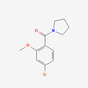 molecular formula C12H14BrNO2 B567127 5-Bromo-2-(pyrrolidinocarbonyl)anisole CAS No. 1257664-97-3