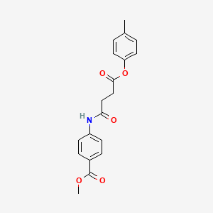 molecular formula C19H19NO5 B5671295 METHYL 4-[4-(4-METHYLPHENOXY)-4-OXOBUTANAMIDO]BENZOATE 