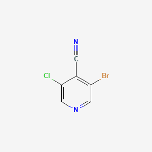 molecular formula C6H2BrClN2 B567133 3-broMo-5-chloropyridine-4-carbonitrile CAS No. 1335052-66-8