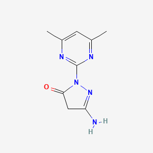 molecular formula C9H11N5O B567135 3-Amino-1-(4,6-dimethylpyrimidin-2-yl)-1H-pyrazol-5(4H)-one CAS No. 1306738-47-5