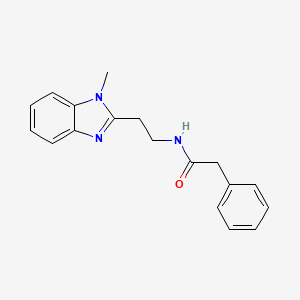 molecular formula C18H19N3O B5671362 N-[2-(1-METHYL-1H-1,3-BENZODIAZOL-2-YL)ETHYL]-2-PHENYLACETAMIDE 