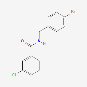 molecular formula C14H11BrClNO B567137 N-(4-Bromobenzyl)-3-chlorobenzamide CAS No. 1304876-58-1
