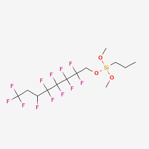 molecular formula C13H18F12O3Si B567138 Dodecafluoroheptylpropyltrimethoxysilane CAS No. 1105578-57-1
