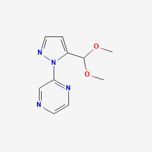 2-(5-(dimethoxymethyl)-1H-pyrazol-1-yl)pyrazine