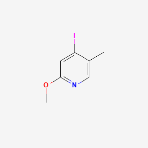 molecular formula C7H8INO B567153 4-Iodo-2-methoxy-5-methylpyridine CAS No. 1227602-73-4