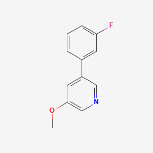 molecular formula C12H10FNO B567154 3-(3-Fluorophenyl)-5-methoxypyridine CAS No. 1214364-48-3