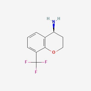 molecular formula C10H10F3NO B567166 (S)-8-(trifluoromethyl)chroman-4-amine CAS No. 1228569-07-0