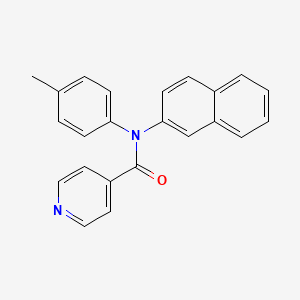 molecular formula C23H18N2O B5671727 N-(4-methylphenyl)-N-(naphthalen-2-yl)pyridine-4-carboxamide 