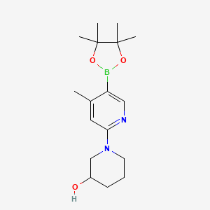 1-(4-Methyl-5-(4,4,5,5-tetramethyl-1,3,2-dioxaborolan-2-yl)pyridin-2-yl)piperidin-3-ol