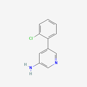 molecular formula C11H9ClN2 B567185 5-(2-Chlorophenyl)pyridin-3-amine CAS No. 1224740-82-2