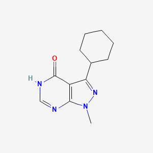 molecular formula C12H16N4O B567186 3-Cyclohexyl-1-methyl-1H-pyrazolo[3,4-d]pyrimidin-4-ol CAS No. 1246553-27-4