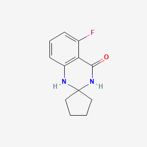 molecular formula C12H13FN2O B567187 5'-Fluoro-1'H-spiro[cyclopentane-1,2'-quinazolin]-4'(3'H)-one CAS No. 1272756-06-5