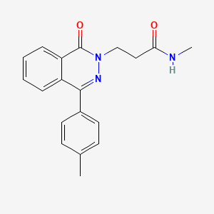 molecular formula C19H19N3O2 B5671874 N-METHYL-3-[4-(4-METHYLPHENYL)-1-OXO-1,2-DIHYDROPHTHALAZIN-2-YL]PROPANAMIDE 