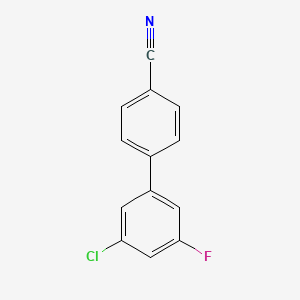 molecular formula C13H7ClFN B567190 4-(3-氯-5-氟苯基)苯甲腈 CAS No. 1237749-88-0