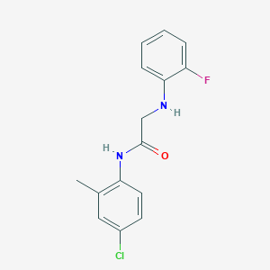 molecular formula C15H14ClFN2O B5671936 N-(4-chloro-2-methylphenyl)-2-(2-fluoroanilino)acetamide 