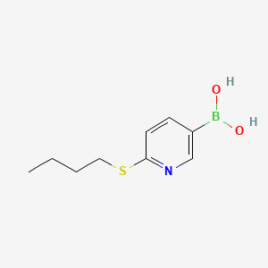 molecular formula C9H14BNO2S B567196 (6-(丁硫基)吡啶-3-基)硼酸 CAS No. 1256345-89-7