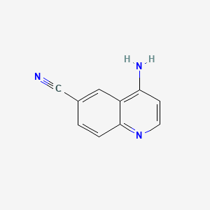 molecular formula C10H7N3 B567197 4-氨基喹啉-6-碳腈 CAS No. 1253792-26-5