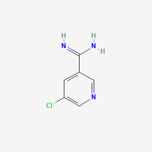 molecular formula C6H6ClN3 B567200 5-Chloropyridine-3-carboxamidine CAS No. 1253792-00-5