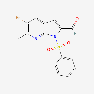 5-Bromo-6-methyl-1-(phenylsulfonyl)-1H-pyrrolo[2,3-b]pyridine-2-carbaldehyde