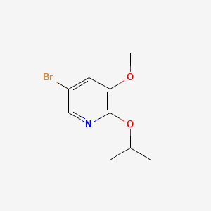 molecular formula C9H12BrNO2 B567218 5-Bromo-2-isopropoxy-3-methoxypyridine CAS No. 1241752-33-9