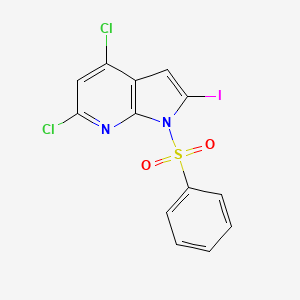 1-(Phenylsulfonyl)-4,6-dichloro-2-iodo-7-azaindole