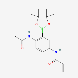 N-(4-Acetamido-3-(4,4,5,5-tetramethyl-1,3,2-dioxaborolan-2-yl)phenyl)acrylamide