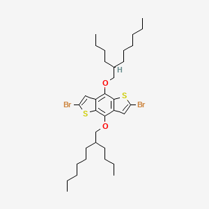 B567230 2,6-Dibromo-4,8-bis((2-butyloctyl)oxy)benzo[1,2-b:4,5-b']dithiophene CAS No. 1336893-15-2