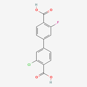 3-Chloro-3'-fluoro-[1,1'-biphenyl]-4,4'-dicarboxylic acid