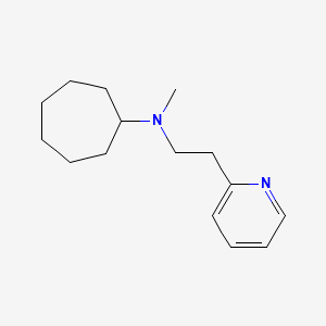 molecular formula C15H24N2 B5672389 N-methyl-N-(2-pyridin-2-ylethyl)cycloheptanamine 