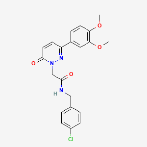molecular formula C21H20ClN3O4 B5672391 N-(4-chlorobenzyl)-2-(3-(3,4-dimethoxyphenyl)-6-oxopyridazin-1(6H)-yl)acetamide 