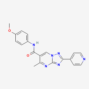 molecular formula C19H16N6O2 B5672399 N-(4-methoxyphenyl)-5-methyl-2-pyridin-4-yl-[1,2,4]triazolo[1,5-a]pyrimidine-6-carboxamide 