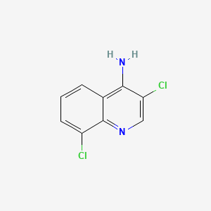 molecular formula C9H6Cl2N2 B567242 3,8-Dichloroquinolin-4-amine CAS No. 1210204-57-1
