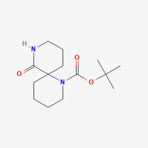 molecular formula C14H24N2O3 B567251 tert-Butyl 11-oxo-5,10-diazaspiro[5.5]undecane-5-carboxylate CAS No. 1221818-91-2