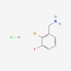 molecular formula C7H8BrClFN B567257 (2-Bromo-3-fluorophenyl)methanamine hydrochloride CAS No. 1214376-83-6