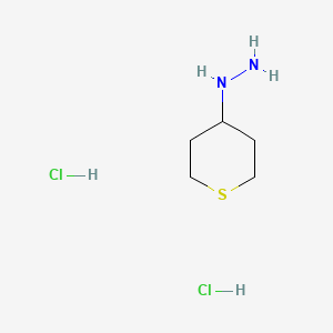 1-(tetrahydro-2H-thiopyran-4-yl)hydrazine dihydrochloride