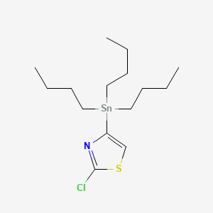 molecular formula C15H28ClNSSn B567265 2-Chloro-4-(tributylstannyl)thiazole CAS No. 1245816-11-8