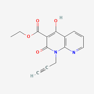 Ethyl 4-hydroxy-2-oxo-1-(prop-2-ynyl)-1,2-dihydro-1,8-naphthyridine-3-carboxylate