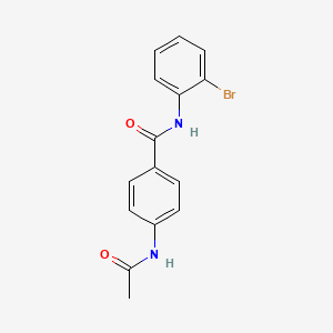 molecular formula C15H13BrN2O2 B5672671 N-(2-BROMOPHENYL)-4-ACETAMIDOBENZAMIDE 