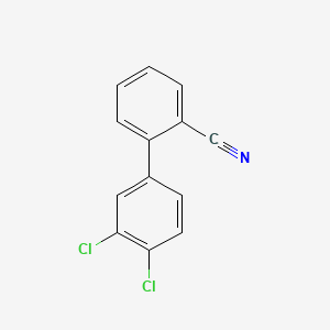 molecular formula C13H7Cl2N B567271 2-(3,4-Dichlorophenyl)benzonitrile CAS No. 1352318-58-1