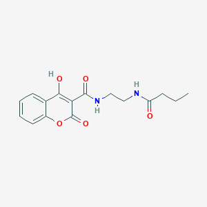molecular formula C16H18N2O5 B5672807 N-[2-(butanoylamino)ethyl]-4-hydroxy-2-oxochromene-3-carboxamide 