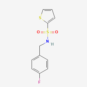 molecular formula C11H10FNO2S2 B5672808 N-[(4-fluorophenyl)methyl]thiophene-2-sulfonamide 
