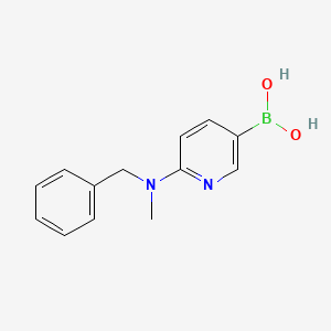 molecular formula C13H15BN2O2 B567281 (6-(Benzyl(methyl)amino)pyridin-3-yl)boronic acid CAS No. 1356239-98-9